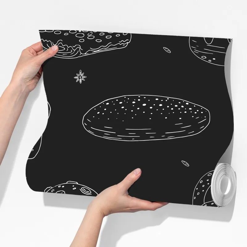 Fototapeta wzór wypieków na czarnym tle – Wallissimo® Fototapeta wzór wypieków na czarnym tle – Wallissimo®