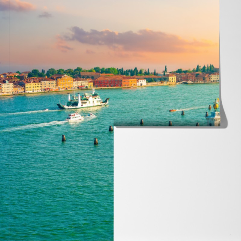 Fototapeta zachód słońca nad Wenecją – Wallissimo® Fototapeta zachód słońca nad Wenecją – Wallissimo®