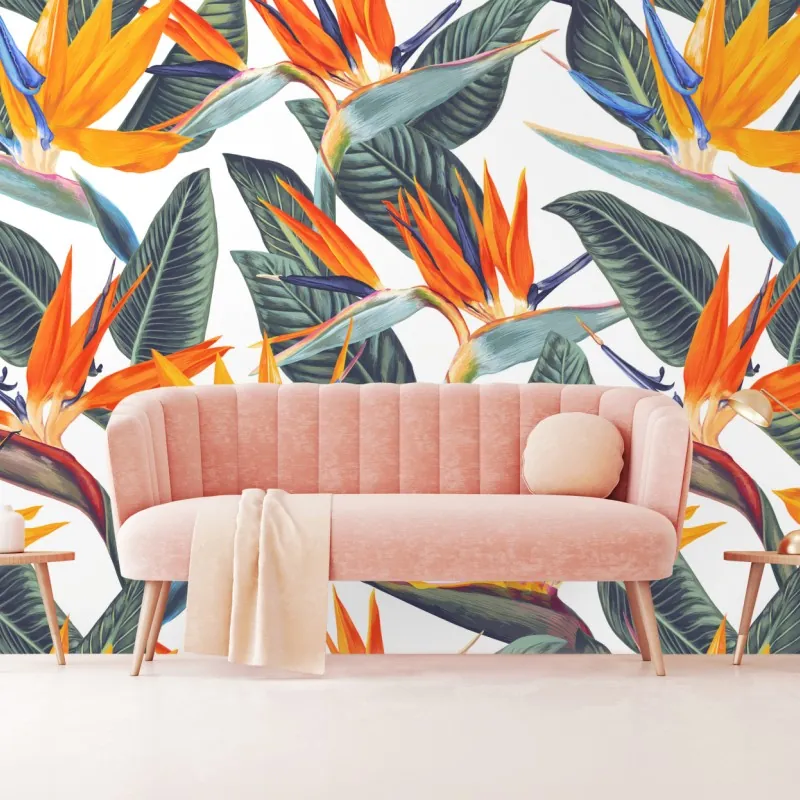 Fototapeta tropikalny wzór strelicji