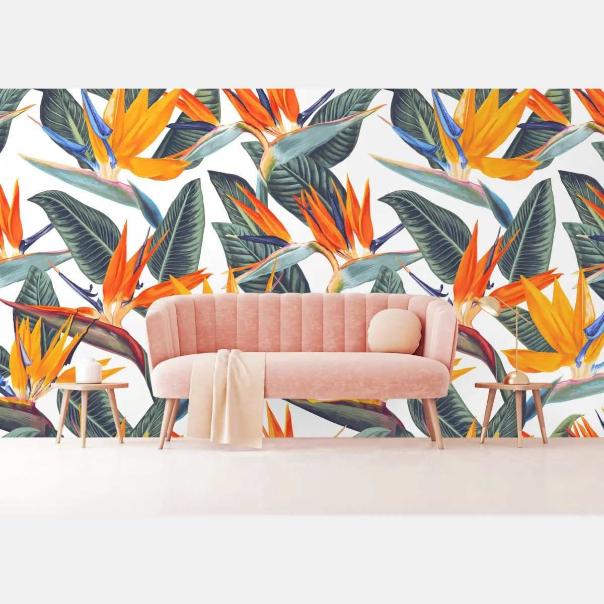 Fototapeta tropikalny wzór strelicji – Wallissimo® Fototapeta tropikalny wzór strelicji – Wallissimo®