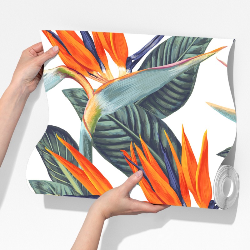 Fototapeta tropikalny wzór strelicji – Wallissimo® Fototapeta tropikalny wzór strelicji – Wallissimo®