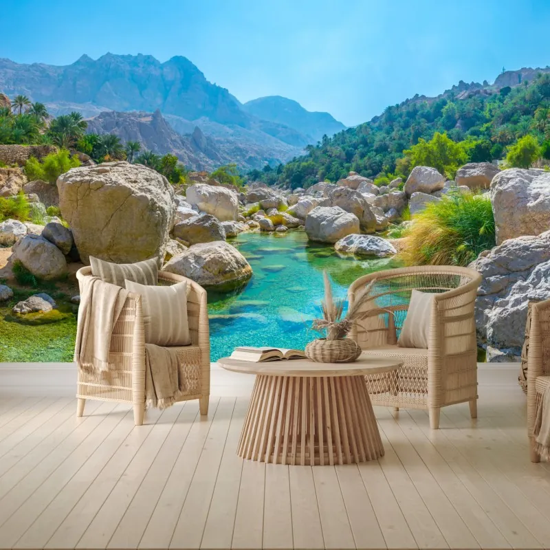 Fototapeta turkusowa górska oaza