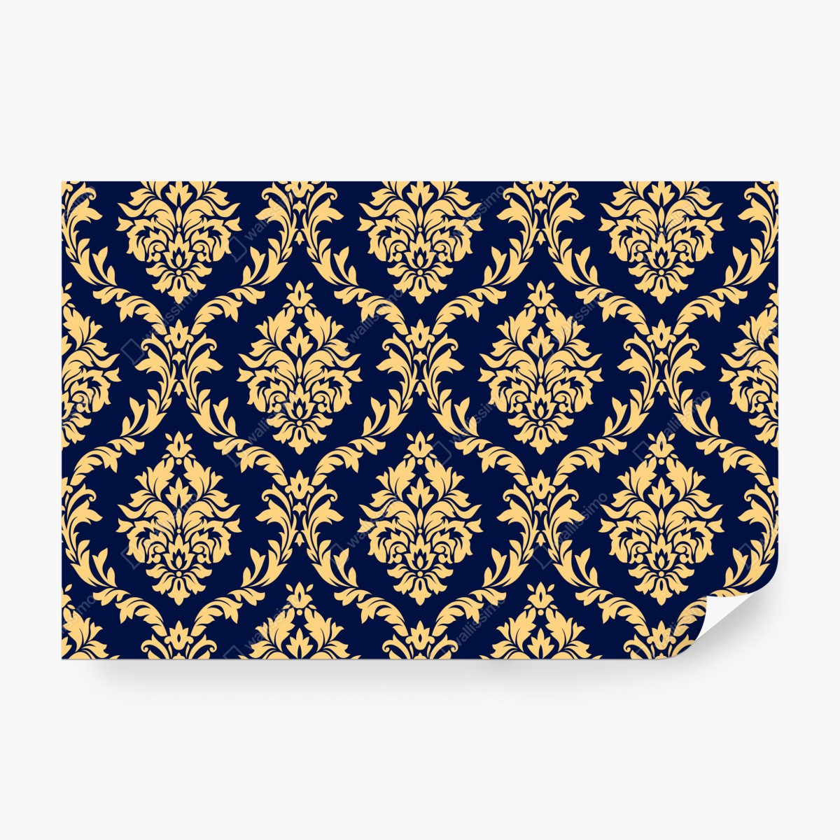 Fototapeta wzór damaskowy w odcieniach złota i granatu – Wallissimo® Fototapeta wzór damaskowy w odcieniach złota i granatu – Wallissimo®
