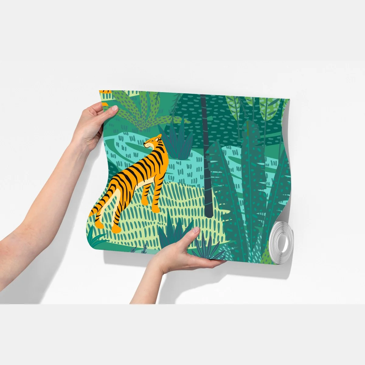 Fototapeta tropikalna dżungla z tygrysami – Wallissimo® Fototapeta tropikalna dżungla z tygrysami – Wallissimo®