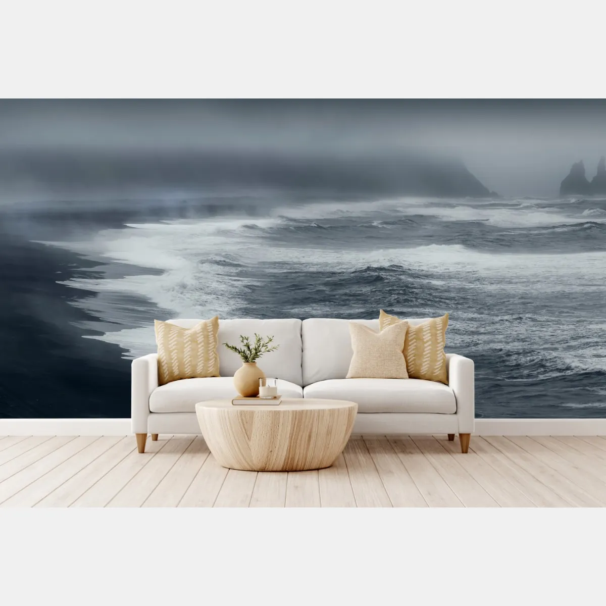 Fototapeta burzliwe wybrzeże Islandii panorama – Wallissimo® Fototapeta burzliwe wybrzeże Islandii panorama – Wallissimo®