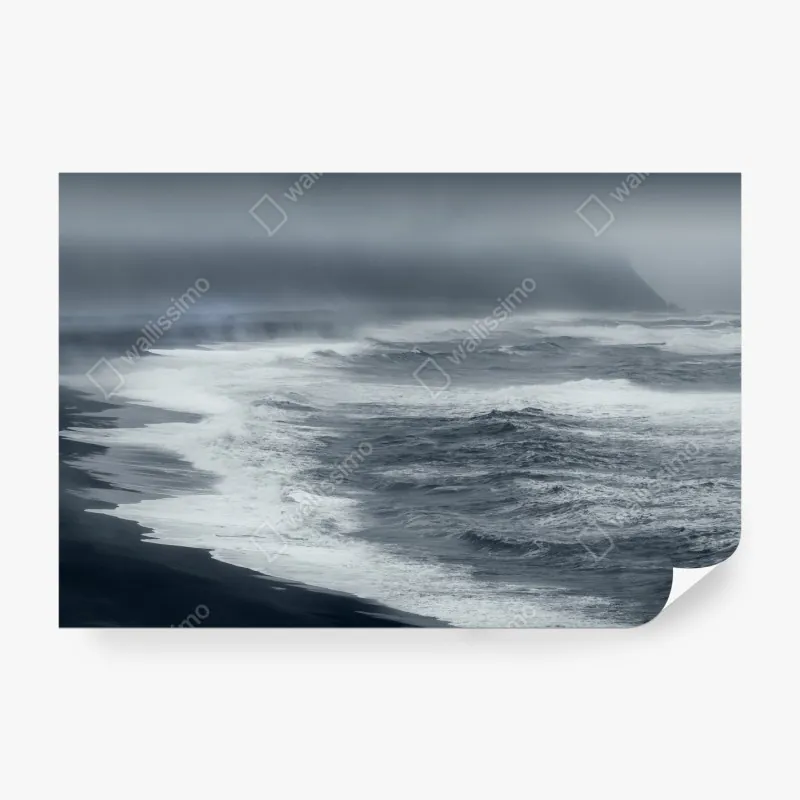 Fototapeta burzliwe wybrzeże Islandii panorama