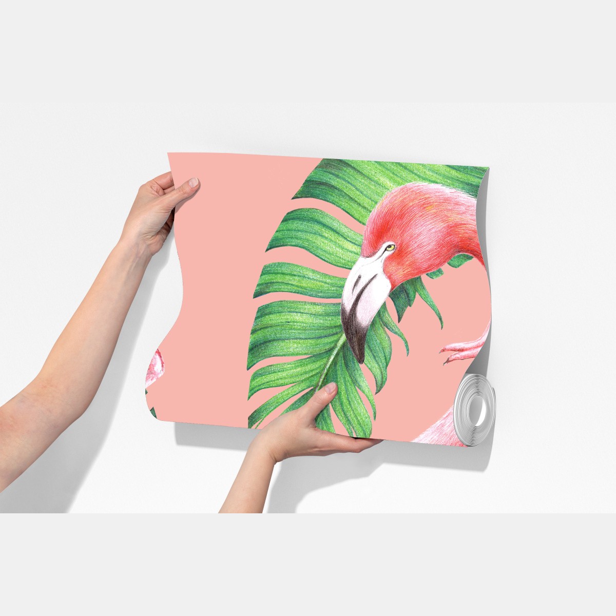 Fototapeta różowy wzór z flamingami i liśćmi tropikalnymi – Wallissimo® Fototapeta różowy wzór z flamingami i liśćmi tropikalnymi – Wallissimo®