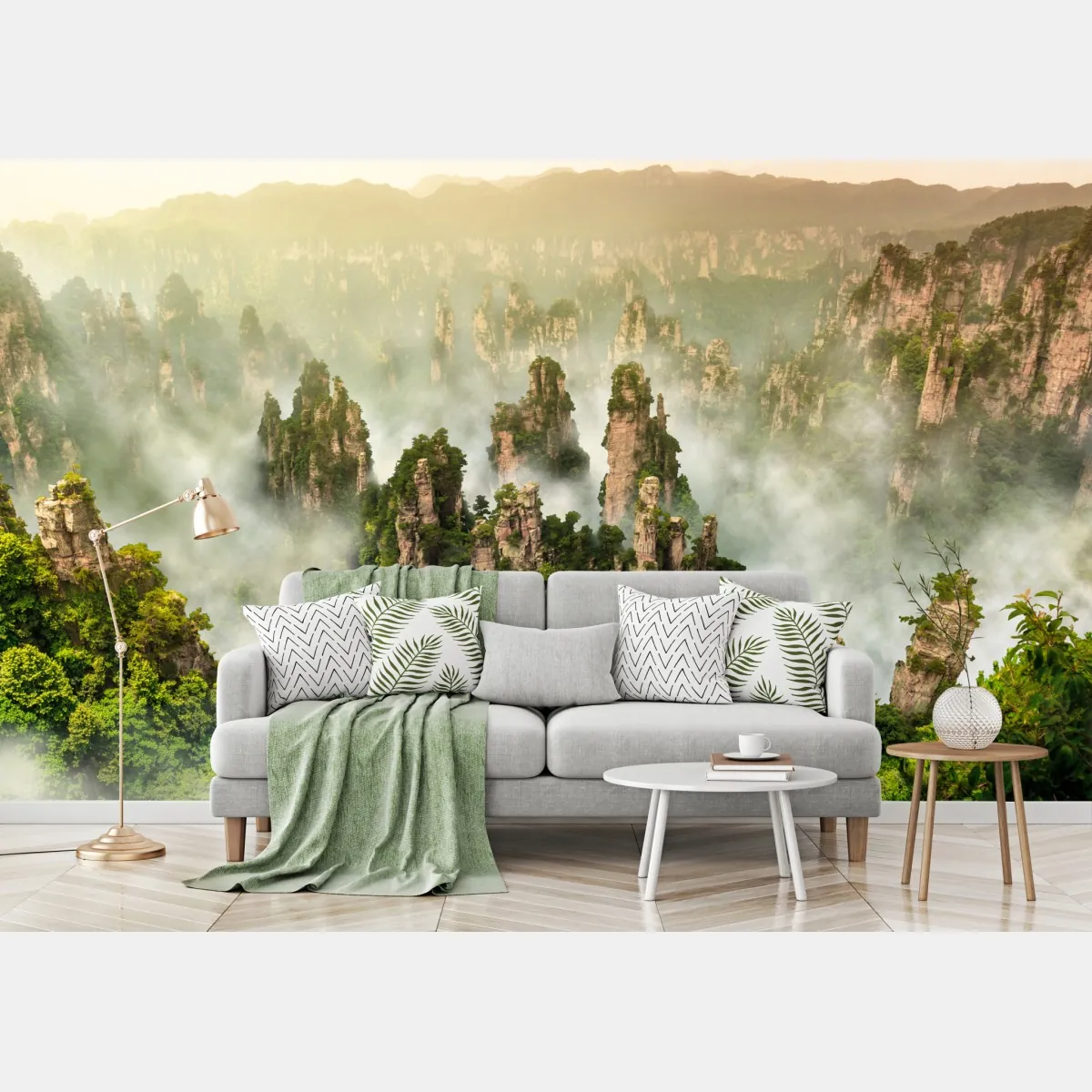 Fototapeta mglisty krajobraz skalny Zhangjiajie – Wallissimo® Fototapeta mglisty krajobraz skalny Zhangjiajie – Wallissimo®