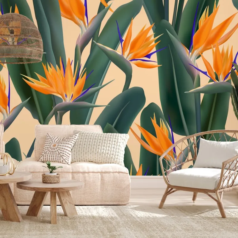 Fototapeta tropikalny wzór strelicji