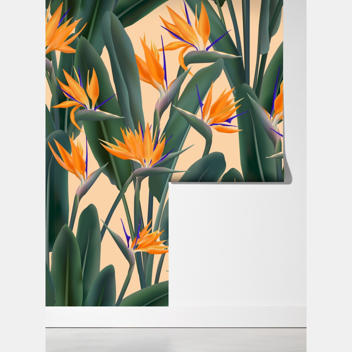 Fototapeta tropikalny wzór strelicji – Wallissimo® Fototapeta tropikalny wzór strelicji – Wallissimo®