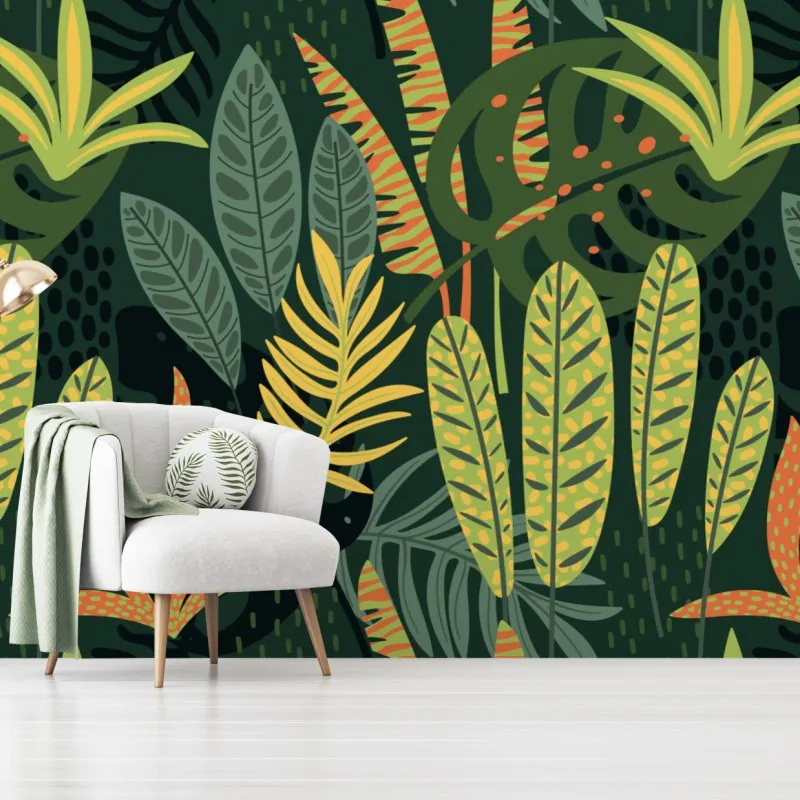 Fototapeta tropikalna dżungla bujnych liści