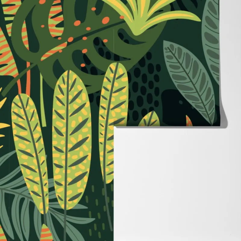 Fototapeta tropikalna dżungla bujnych liści – Wallissimo® Fototapeta tropikalna dżungla bujnych liści – Wallissimo®