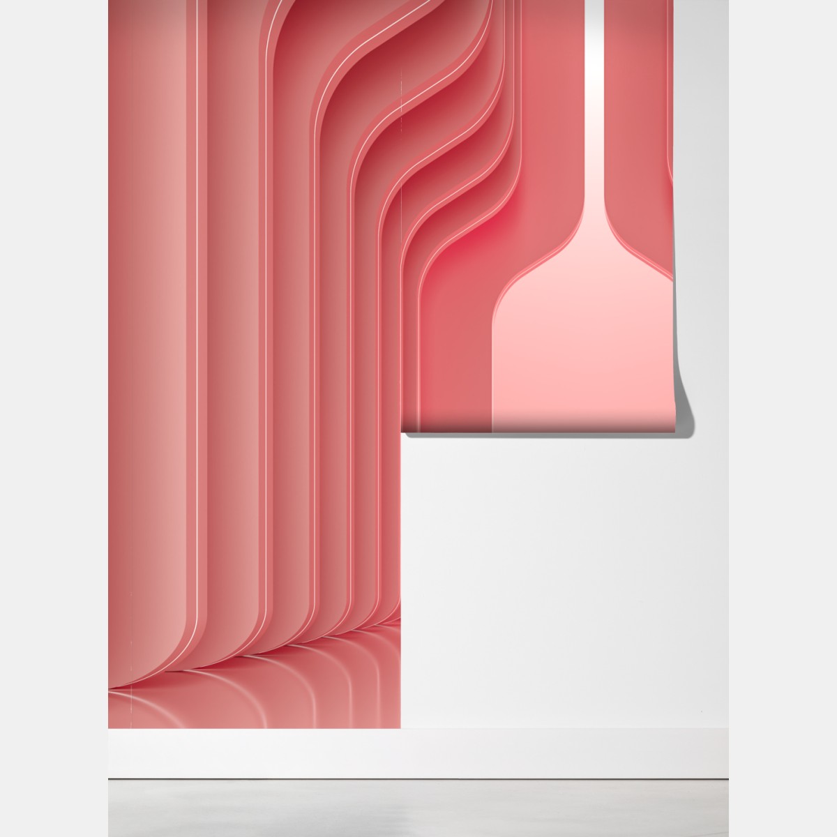 Fototapeta nowoczesne luksusowe wnętrze w odcieniach koralowego różu – Wallissimo® Fototapeta nowoczesne luksusowe wnętrze w odcieniach koralowego różu – Wallissimo®