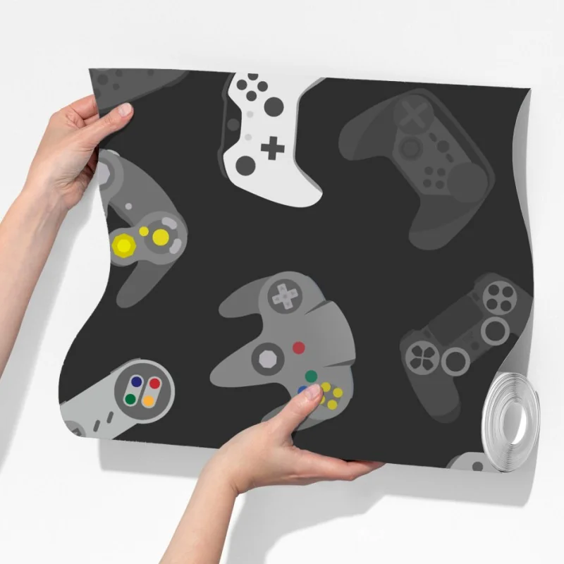 Fototapeta wzór retro kontrolerów do gier – Wallissimo® Fototapeta wzór retro kontrolerów do gier – Wallissimo®