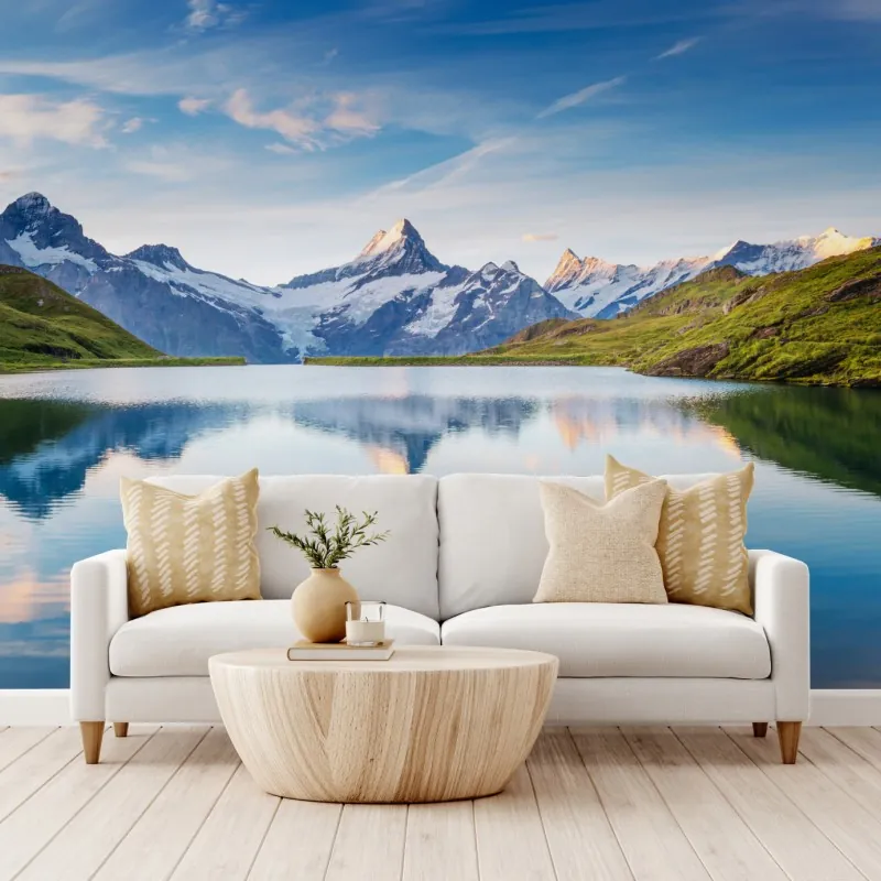 Fototapeta majestatyczne odbicie Alp przy Bachalpsee