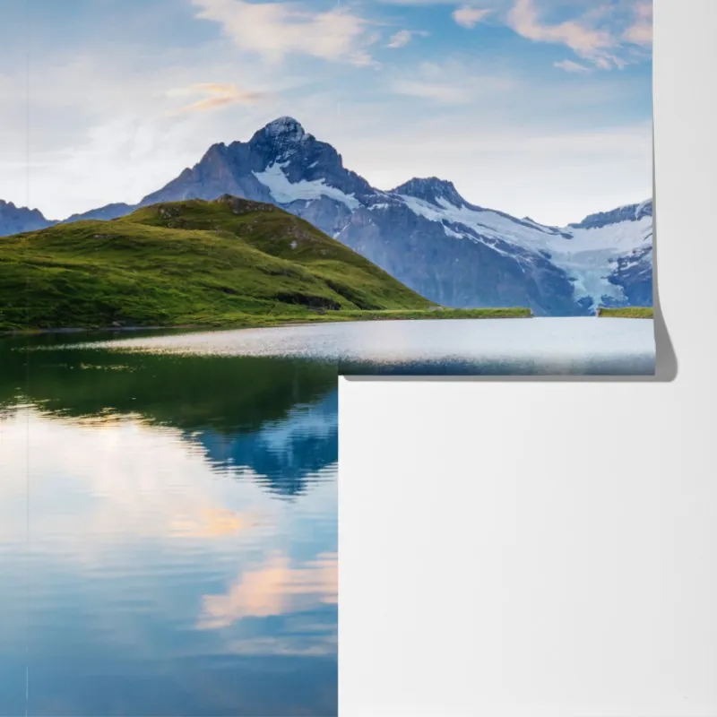 Fototapeta majestatyczne odbicie Alp przy Bachalpsee – Wallissimo® Fototapeta majestatyczne odbicie Alp przy Bachalpsee – Wallissimo®