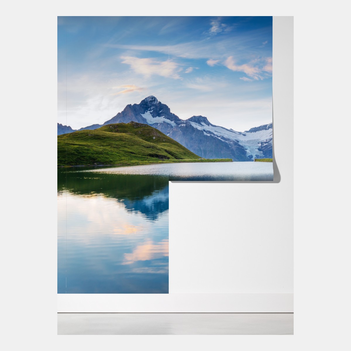 Fototapeta majestatyczne odbicie Alp przy Bachalpsee – Wallissimo® Fototapeta majestatyczne odbicie Alp przy Bachalpsee – Wallissimo®