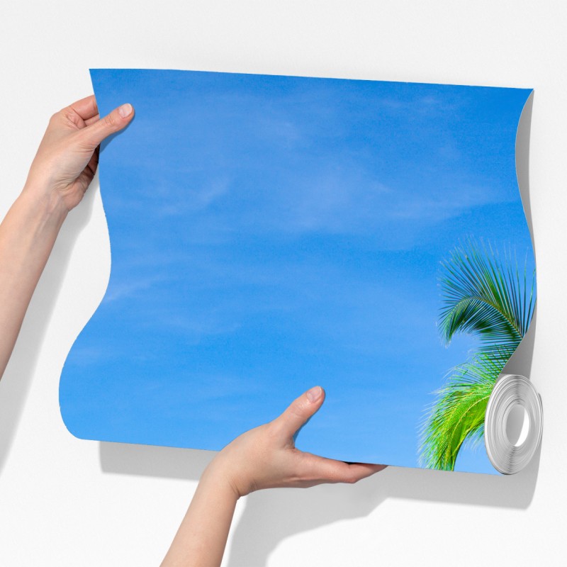 Fototapeta tropikalna plaża z palmami – Wallissimo® Fototapeta tropikalna plaża z palmami – Wallissimo®