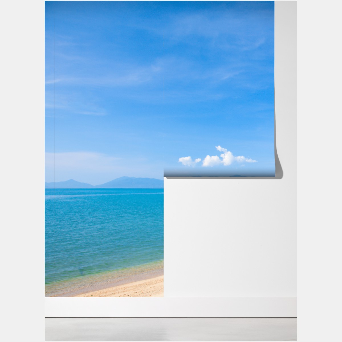 Fototapeta tropikalna plaża z palmami – Wallissimo® Fototapeta tropikalna plaża z palmami – Wallissimo®