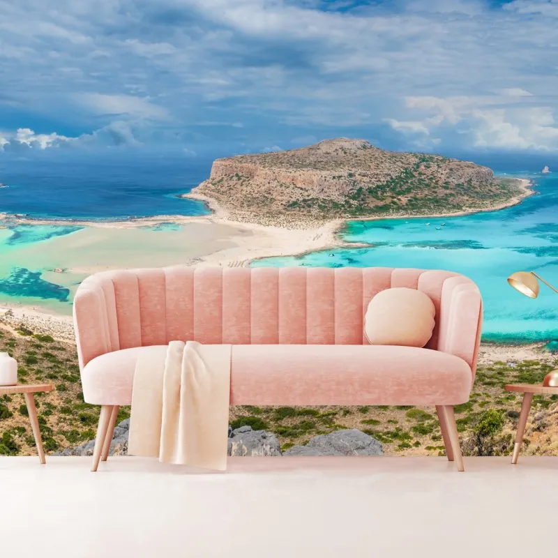 Fototapeta Balos Lagoon, Kreta panoramiczny widok na plażę