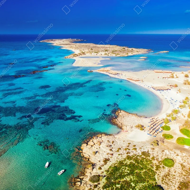 Fototapeta plaża Elafonissi, Kreta turkusowa laguna – Wallissimo® Fototapeta plaża Elafonissi, Kreta turkusowa laguna – Wallissimo®