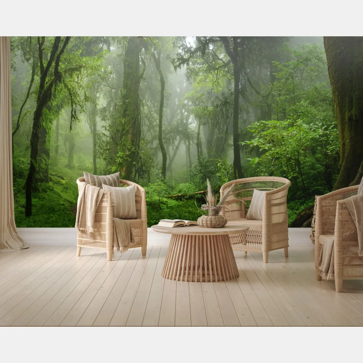 Fototapeta mglisty tropikalny szlak w dżungli – Wallissimo® Fototapeta mglisty tropikalny szlak w dżungli – Wallissimo®