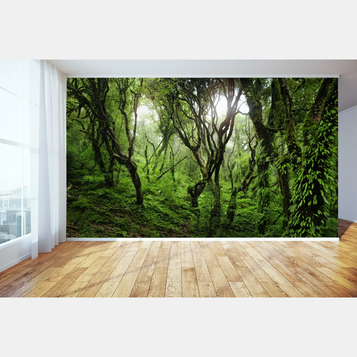 Fototapeta mistyczny zielony las – Wallissimo® Fototapeta mistyczny zielony las – Wallissimo®