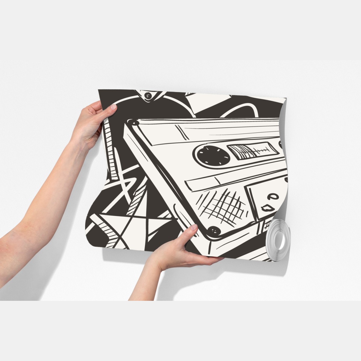 Fototapeta wzór kaset magnetofonowych w stylu retro – Wallissimo® Fototapeta wzór kaset magnetofonowych w stylu retro – Wallissimo®