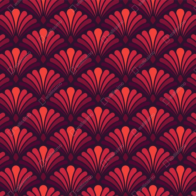 Fototapeta elegancki motyw art deco w odcieniach bordo i koralu – Wallissimo® Fototapeta elegancki motyw art deco w odcieniach bordo i koralu – Wallissimo®