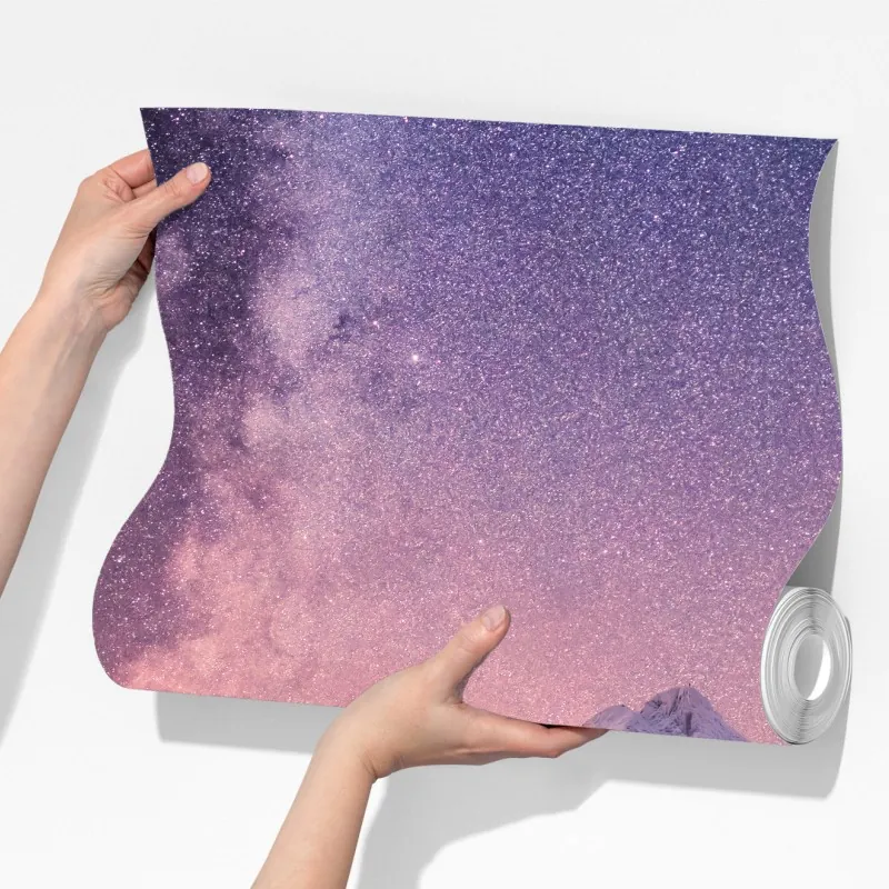 Fototapeta droga mleczna nad ośnieżonymi górami w Norwegii – Wallissimo® Fototapeta droga mleczna nad ośnieżonymi górami w Norwegii – Wallissimo®