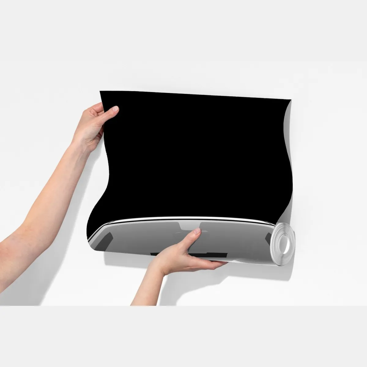 Fototapeta szykowny czarny samochód sportowy z przodu – Wallissimo® Fototapeta szykowny czarny samochód sportowy z przodu – Wallissimo®