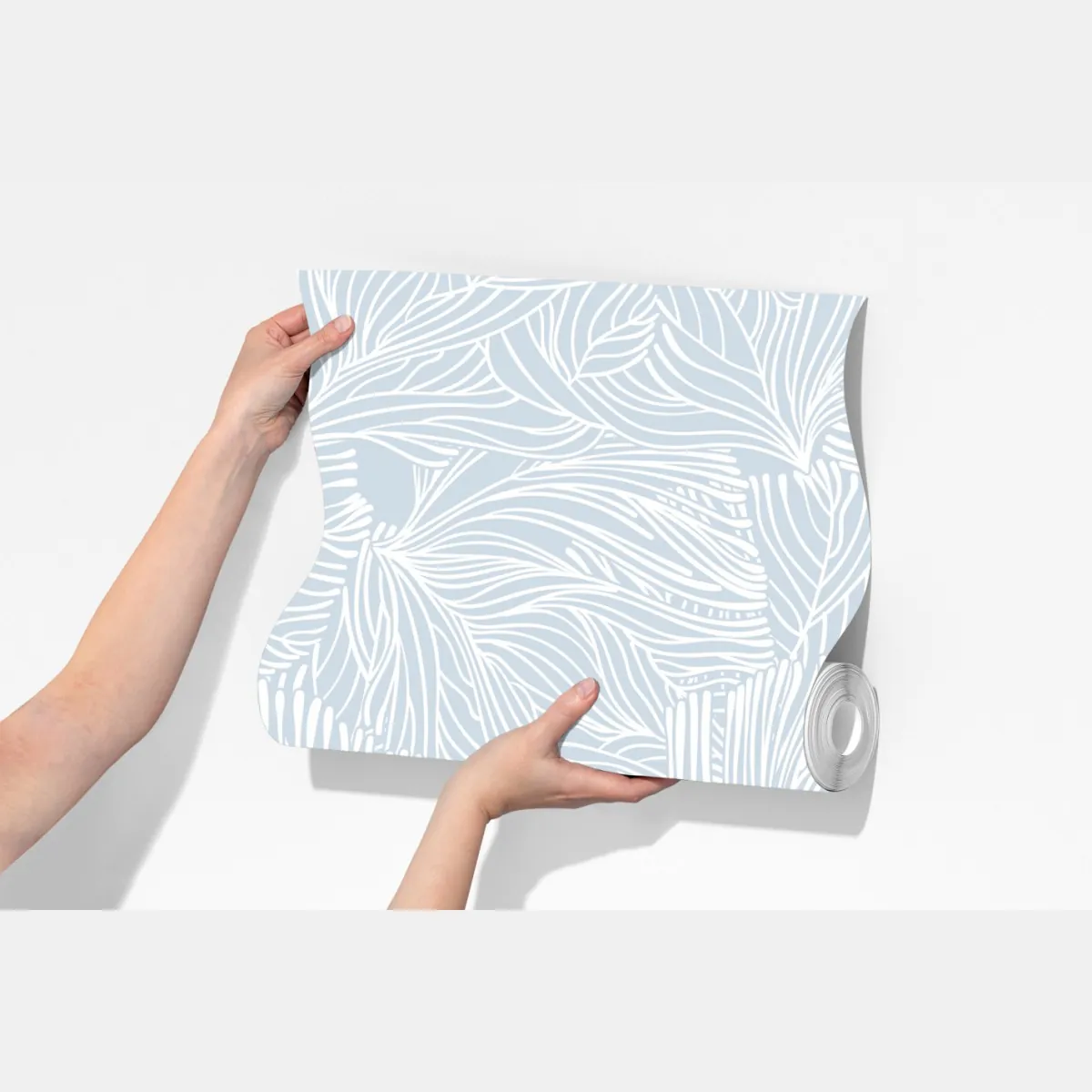 Fototapeta delikatny niebieski wzór botaniczny – Wallissimo® Fototapeta delikatny niebieski wzór botaniczny – Wallissimo®