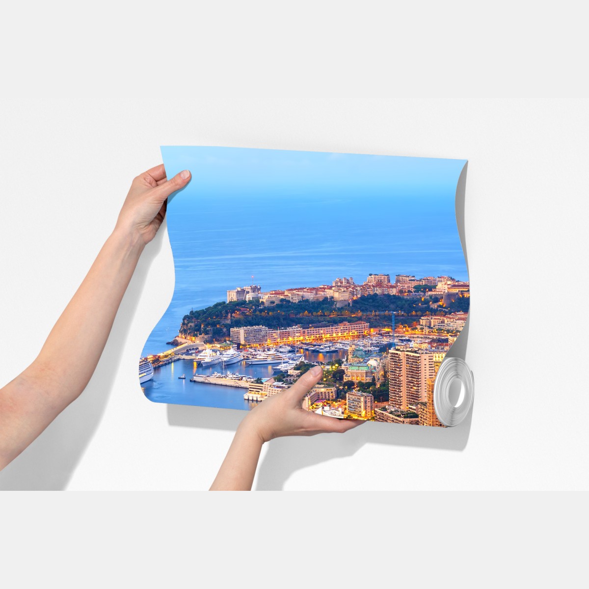 Fototapeta Monako panorama wybrzeża o zmierzchu – Wallissimo® Fototapeta Monako panorama wybrzeża o zmierzchu – Wallissimo®