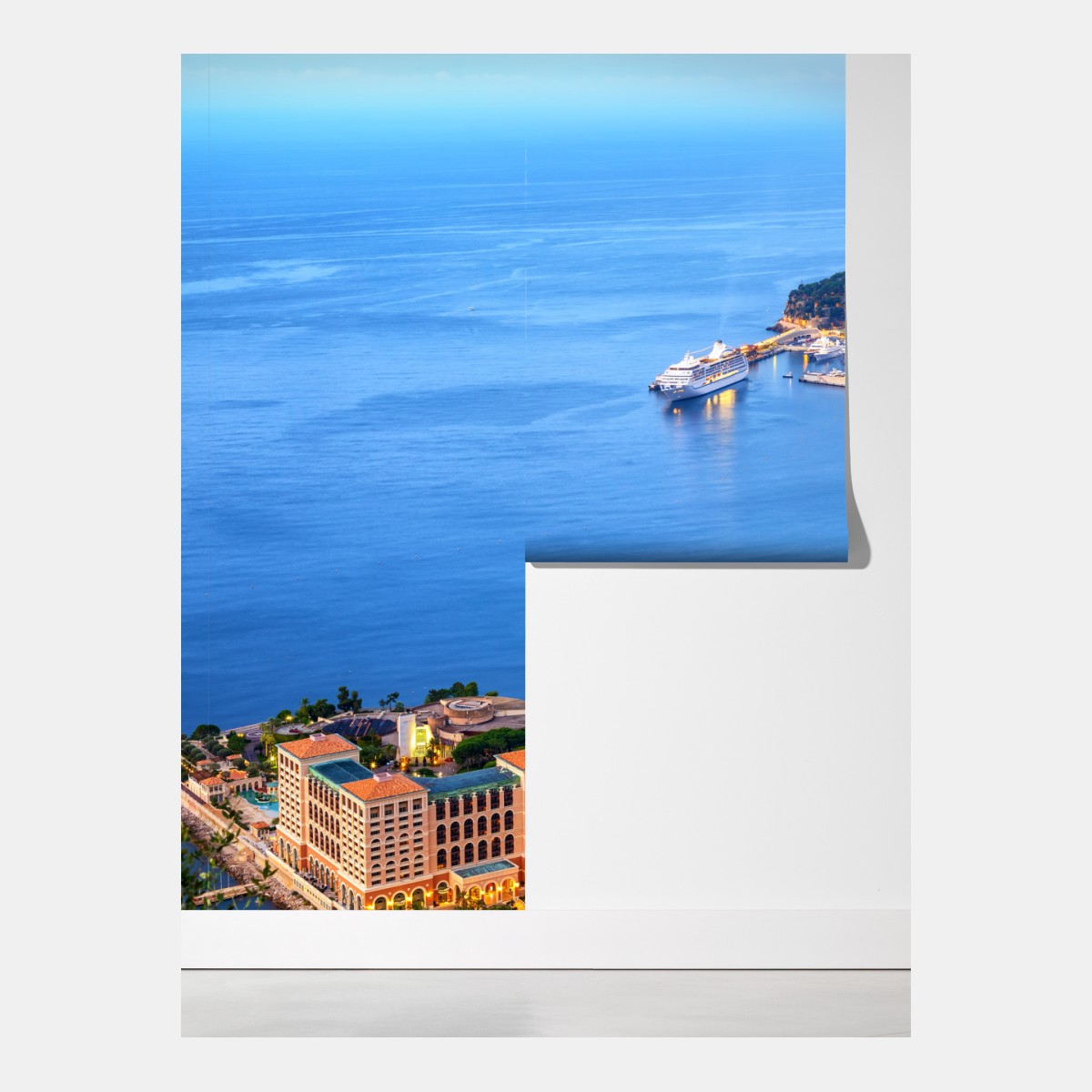 Fototapeta Monako panorama wybrzeża o zmierzchu – Wallissimo® Fototapeta Monako panorama wybrzeża o zmierzchu – Wallissimo®