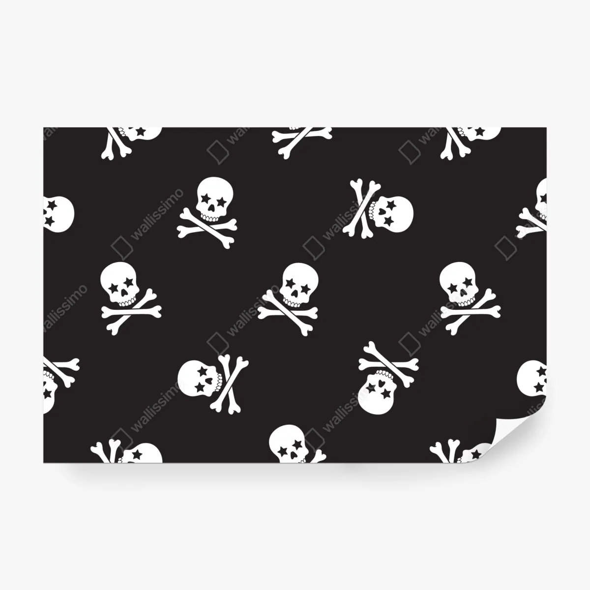 Fototapeta wzór czaszki i skrzyżowanych piszczeli – Wallissimo® Fototapeta wzór czaszki i skrzyżowanych piszczeli – Wallissimo®