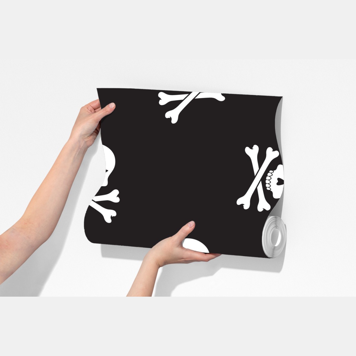 Fototapeta wzór czaszki i skrzyżowanych piszczeli – Wallissimo® Fototapeta wzór czaszki i skrzyżowanych piszczeli – Wallissimo®