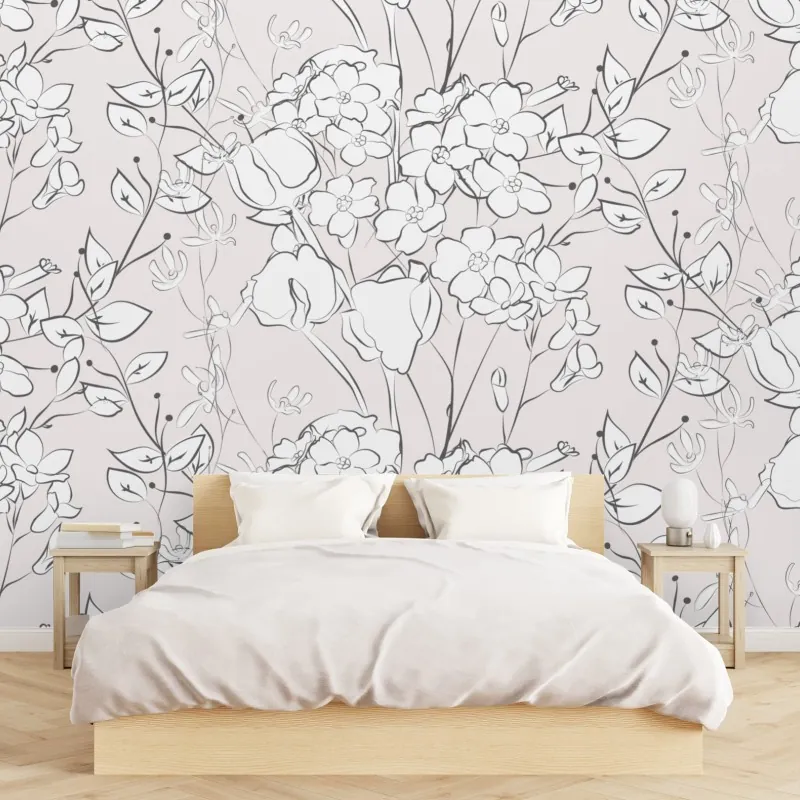 Fototapeta delikatny pastelowy motyw kwiatowy – Wallissimo® Fototapeta delikatny pastelowy motyw kwiatowy – Wallissimo®