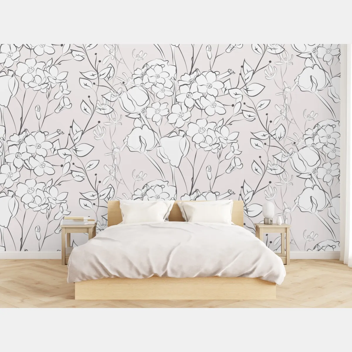 Fototapeta delikatny pastelowy motyw kwiatowy – Wallissimo® Fototapeta delikatny pastelowy motyw kwiatowy – Wallissimo®
