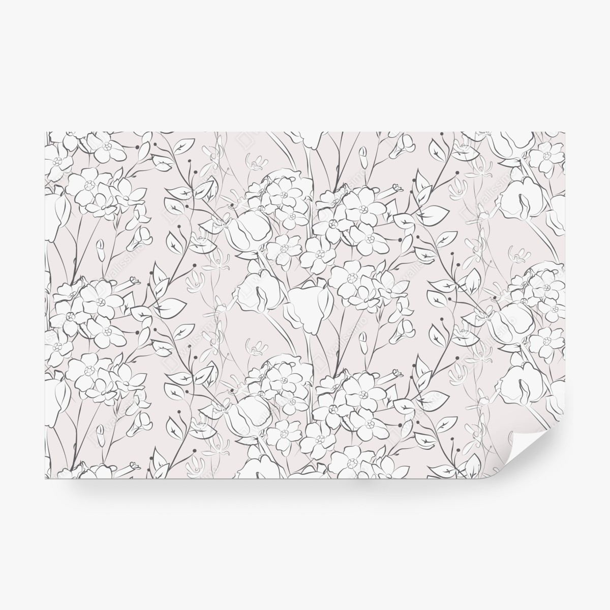 Fototapeta delikatny pastelowy motyw kwiatowy – Wallissimo® Fototapeta delikatny pastelowy motyw kwiatowy – Wallissimo®