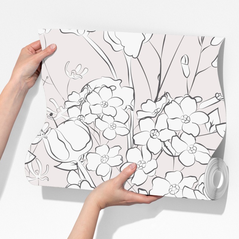 Fototapeta delikatny pastelowy motyw kwiatowy – Wallissimo® Fototapeta delikatny pastelowy motyw kwiatowy – Wallissimo®