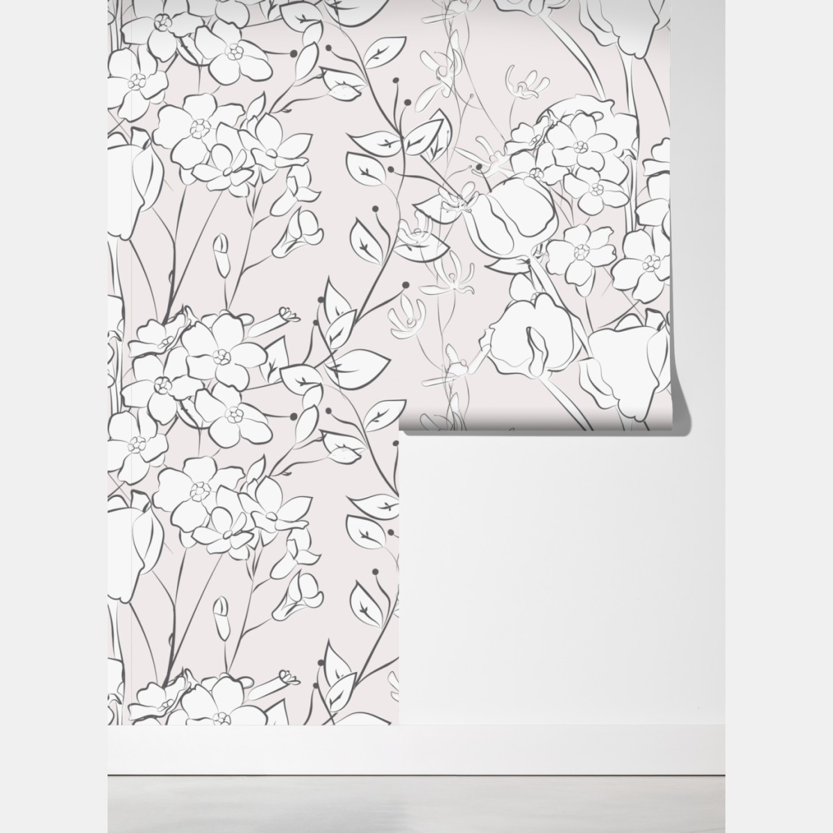 Fototapeta delikatny pastelowy motyw kwiatowy – Wallissimo® Fototapeta delikatny pastelowy motyw kwiatowy – Wallissimo®