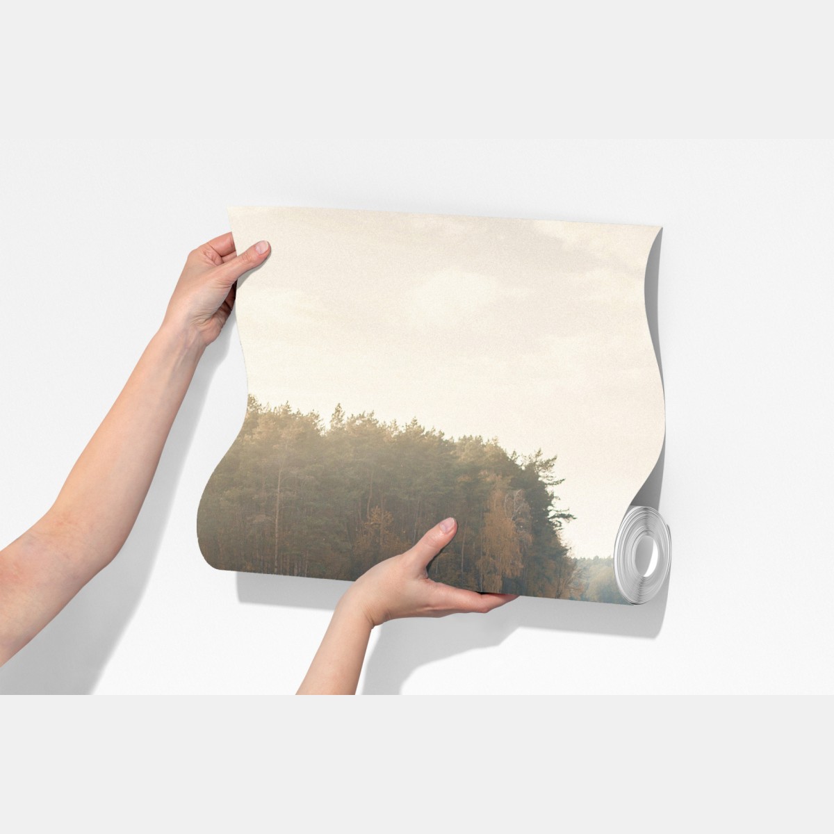 Fototapeta jesienne przedpołudnie nad jeziorem z pomostem – Wallissimo® Fototapeta jesienne przedpołudnie nad jeziorem z pomostem – Wallissimo®