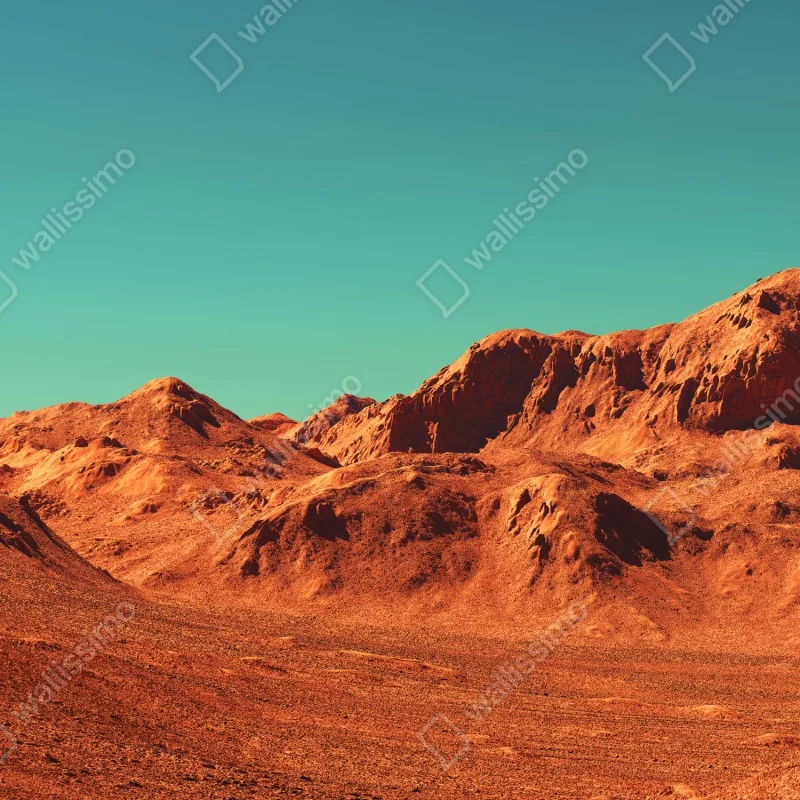 Fototapeta krajobraz marsa — widok planetarny – Wallissimo® Fototapeta krajobraz marsa — widok planetarny – Wallissimo®