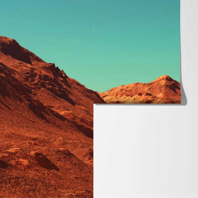 Fototapeta krajobraz marsa — widok planetarny – Wallissimo® Fototapeta krajobraz marsa — widok planetarny – Wallissimo®