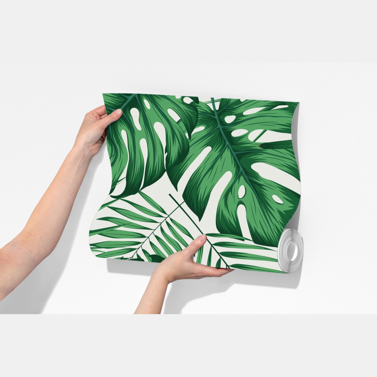 Fototapeta tropikalny wzór liści monstery i palm – Wallissimo® Fototapeta tropikalny wzór liści monstery i palm – Wallissimo®