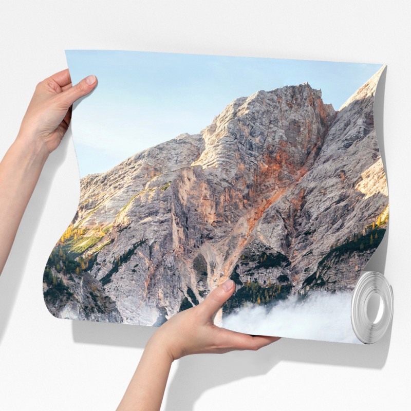 Fototapeta mgła nad alpejskim jeziorem – Wallissimo® Fototapeta mgła nad alpejskim jeziorem – Wallissimo®