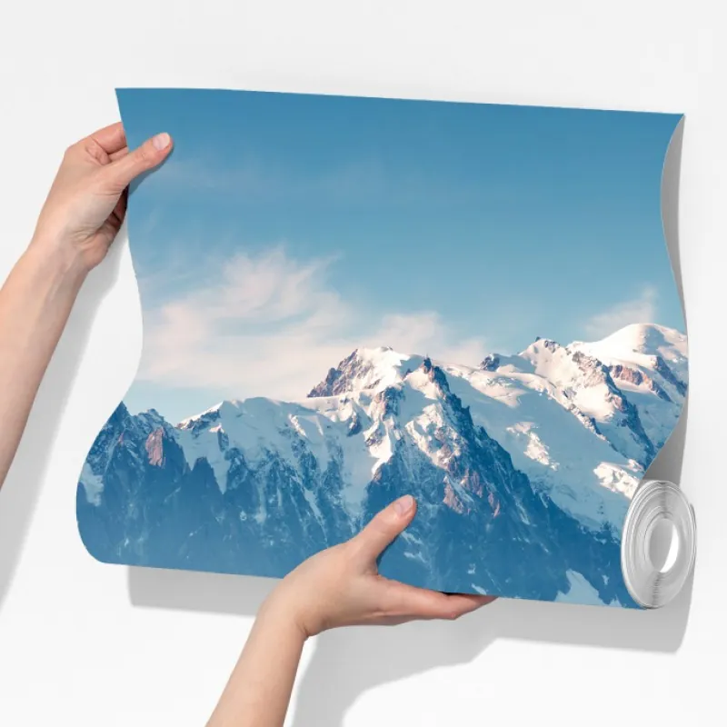 Fototapeta panorama Mont Blanc odbita w Lac Blanc – Wallissimo® Fototapeta panorama Mont Blanc odbita w Lac Blanc – Wallissimo®