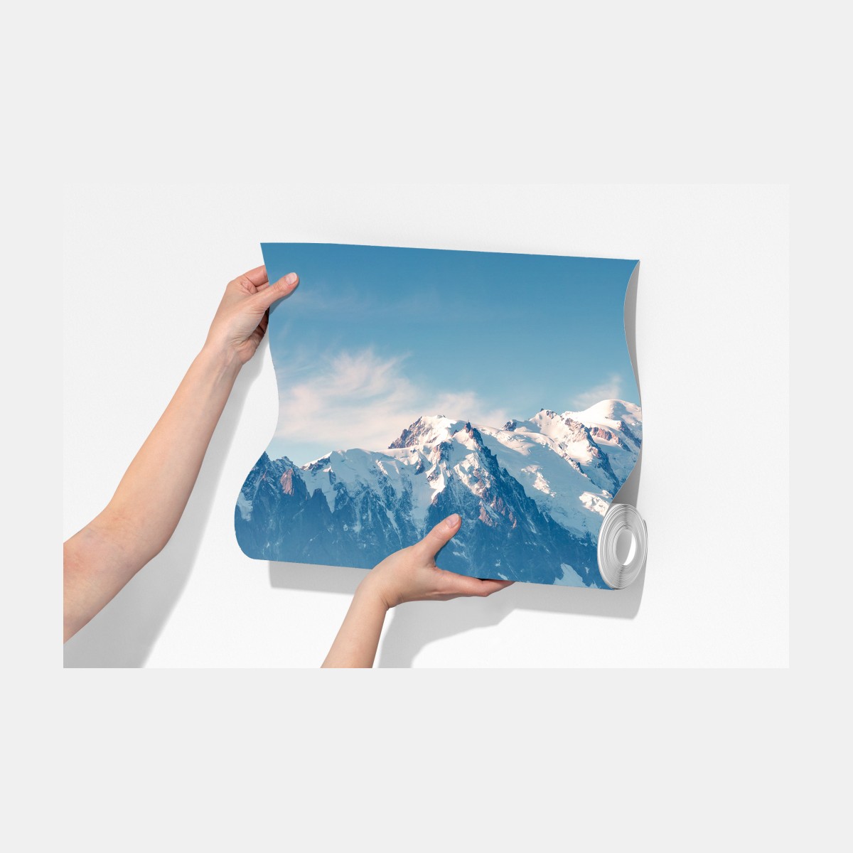Fototapeta panorama Mont Blanc odbita w Lac Blanc – Wallissimo® Fototapeta panorama Mont Blanc odbita w Lac Blanc – Wallissimo®