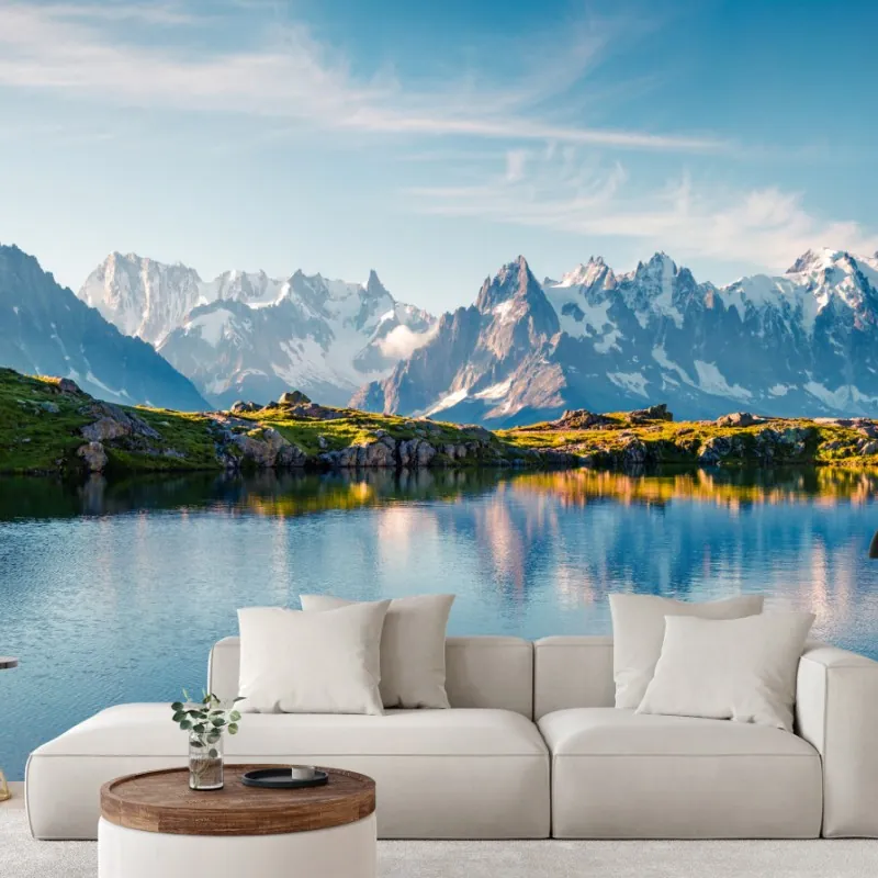 Fototapeta panorama Lac Blanc i Mont Blanc