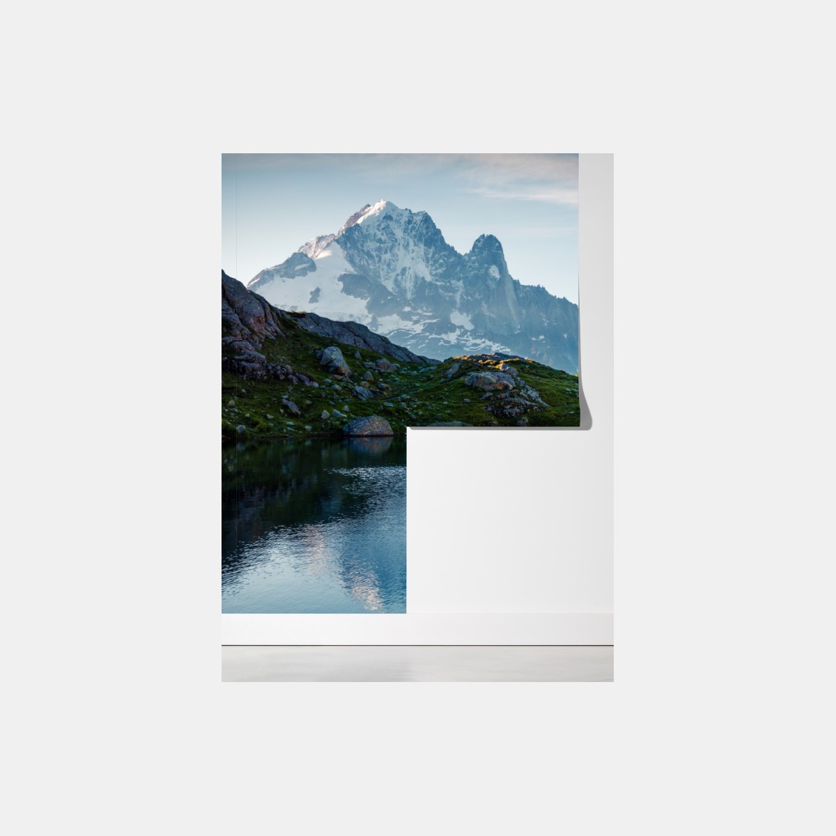 Fototapeta panorama Lac Blanc i Mont Blanc – Wallissimo® Fototapeta panorama Lac Blanc i Mont Blanc – Wallissimo®